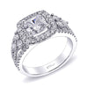 Coast Diamond 14k White Gold 0.99ct Diamond Semi-Mount Fishtail Engagement Ring