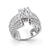 Coast Diamond 14k White Gold 1.31ct Diamond Semi-Mount Fishtail Engagement Ring