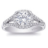 Coast Diamond 14k White Gold 0.24ct Diamond Semi-Mount Fishtail Engagement Ring