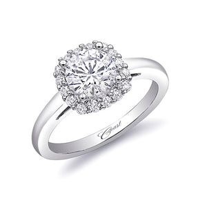 Coast Diamond 14k White Gold 0.27ct Diamond Semi-Mount Engagement Ring