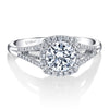 Coast Diamond 14k White Gold 0.17ct Diamond Semi-Mount Fishtail Engagement Ring