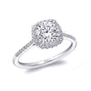 Coast Diamond 14k White Gold 0.17ct Diamond Semi-Mount Fishtail Engagement Ring