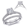 Coast Diamond 14k White Gold 0.34ct Diamond Semi-Mount Fishtail Engagement Ring