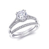 Coast Diamond 14k White Gold 0.19ct Diamond Semi-Mount Fishtail Engagement Ring