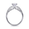 Coast Diamond 14k White Gold 0.19ct Diamond Semi-Mount Fishtail Engagement Ring