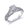 Coast Diamond 14k White Gold 0.31ct Diamond Semi-Mount Fishtail Engagement Ring