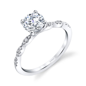 Coast Diamond 14k White Gold Fishtail Engagement Ring