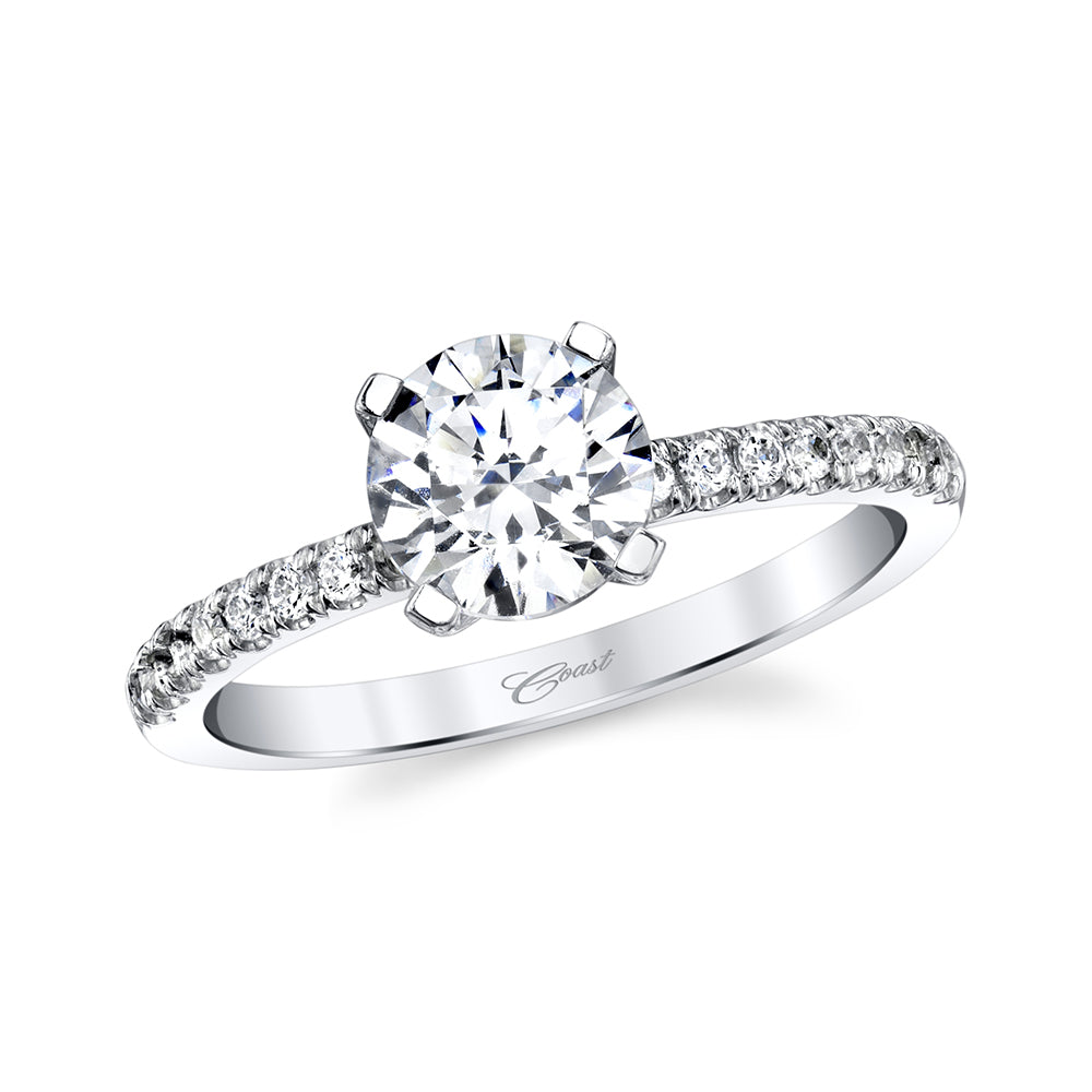 Coast Diamond 14k White Gold Fishtail Engagement Ring