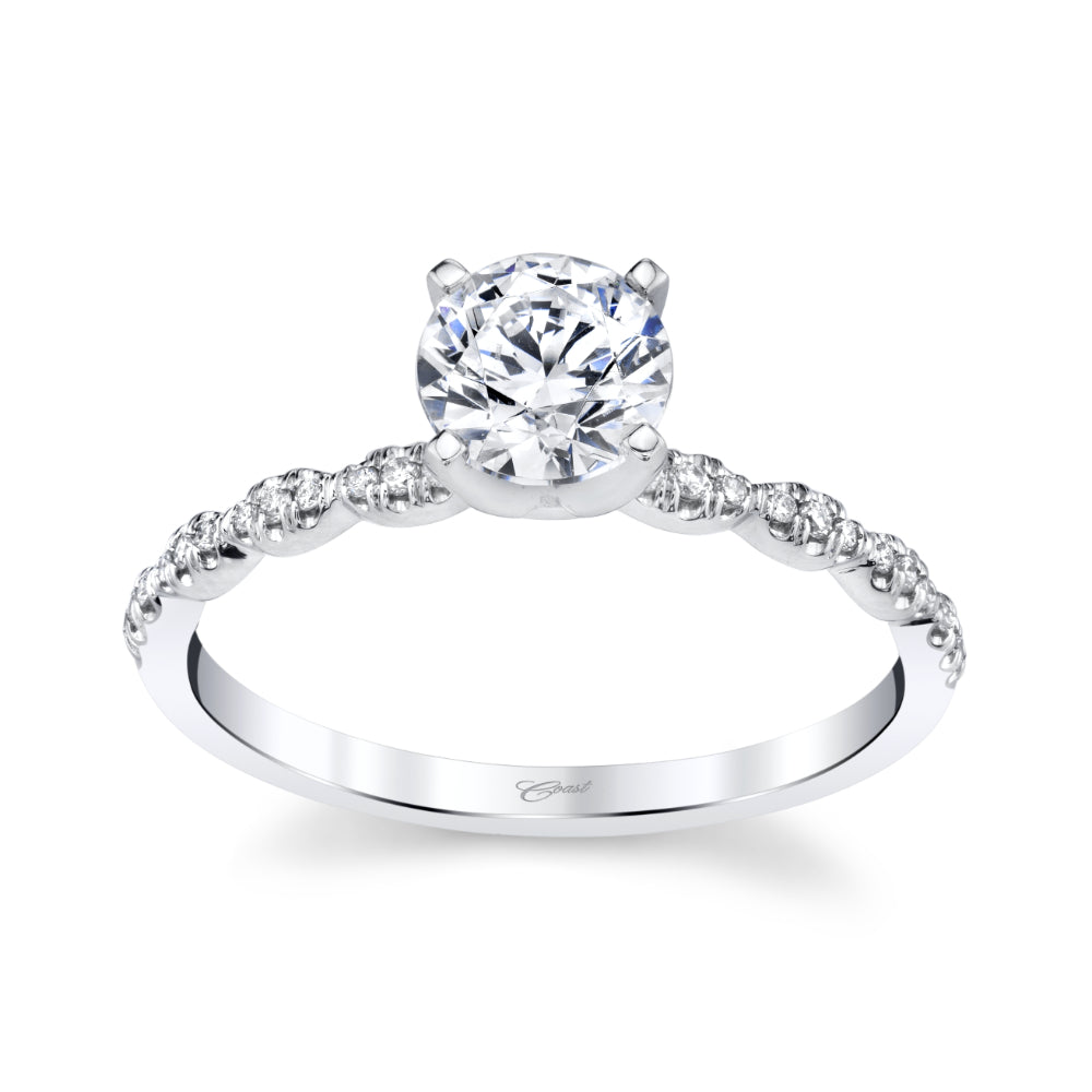 Coast Diamond 14k White Gold Fishtail Engagement Ring