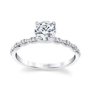 Coast Diamond 14k White Gold Fishtail Engagement Ring