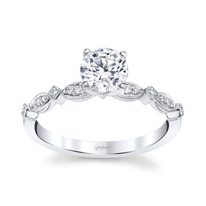 Coast Diamond 14k White Gold Milgrain Engagement Ring