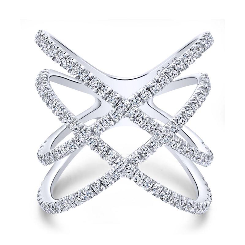 Gabriel & Co. 14k White Gold Lusso Diamond Ring