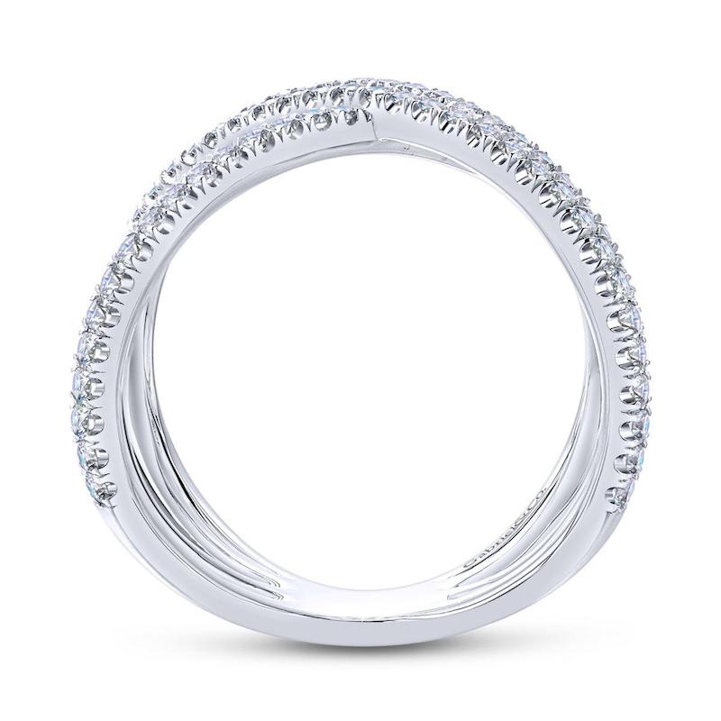 Gabriel & Co. 14k White Gold Lusso Diamond Ring