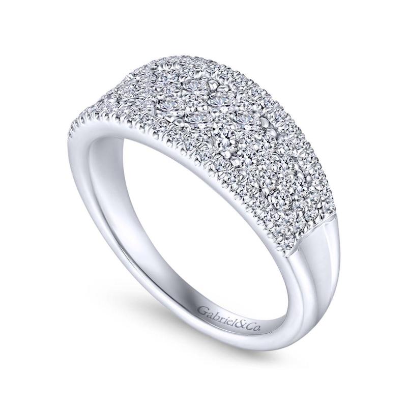 Gabriel & Co. 14k White Gold Lusso Diamond Ring