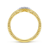 Gabriel & Co. 14k Yellow Gold Hampton Diamond Ring
