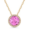 Madison L 14k Rose Gold Pink Sapphire Pendant