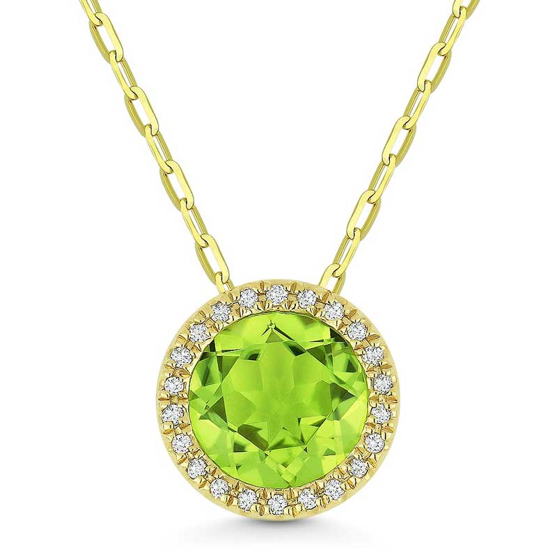 Madison L 14k Yellow Gold Peridot Pendant