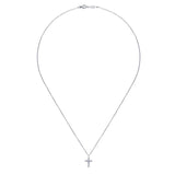 Gabriel & Co. 14k White Gold Faith Diamond Religious Cross Necklace