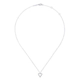 Gabriel & Co. 14k White Gold Eternal Love Diamond Heart Necklace