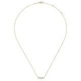 Gabriel & Co. 14k Yellow Gold Lusso Diamond Bar Necklace