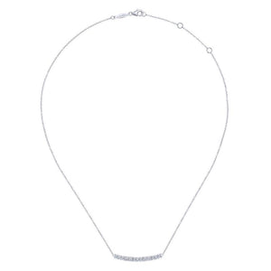 Gabriel & Co. 14k White Gold Lusso Diamond Bar Necklace