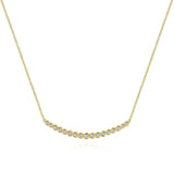 Gabriel & Co. 14k Yellow Gold Lusso Diamond Bar Necklace