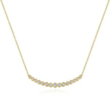 Gabriel & Co. 14k Yellow Gold Lusso Diamond Bar Necklace