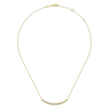 Gabriel & Co. 14k Yellow Gold Lusso Diamond Bar Necklace