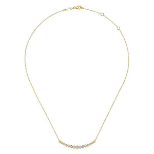 Gabriel & Co. 14k Yellow Gold Lusso Diamond Bar Necklace