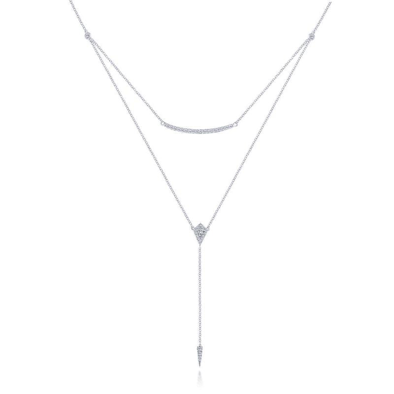 Gabriel & Co. 14k White Gold Kaslique Diamond Necklace