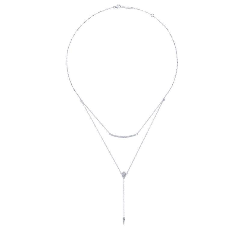 Gabriel & Co. 14k White Gold Kaslique Diamond Necklace