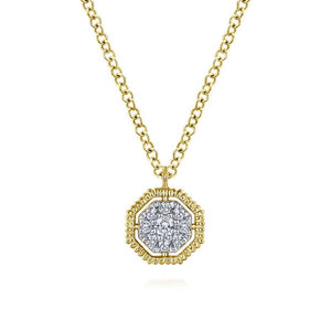 Gabriel & Co. 14k Yellow Gold Contemporary Diamond Necklace