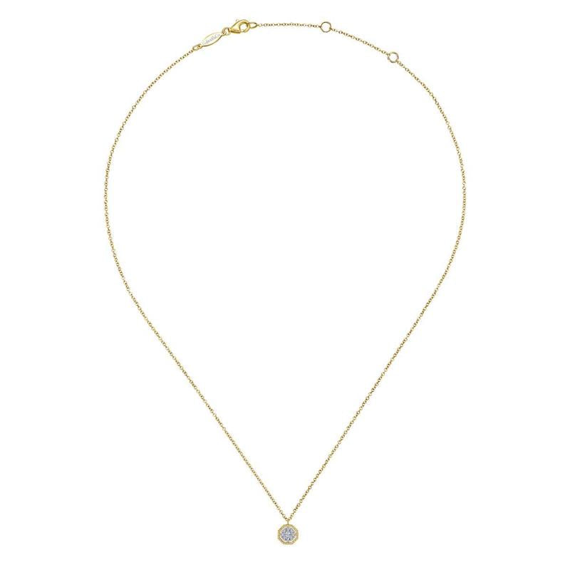 Gabriel & Co. 14k Yellow Gold Contemporary Diamond Necklace