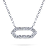 Gabriel & Co. 14k White Gold Lusso Diamond Necklace