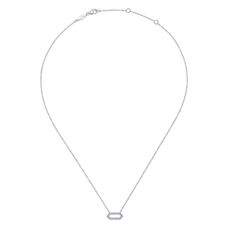 Gabriel & Co. 14k White Gold Lusso Diamond Necklace