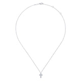 Gabriel & Co. 14k White Gold Faith Diamond Religious Cross Necklace