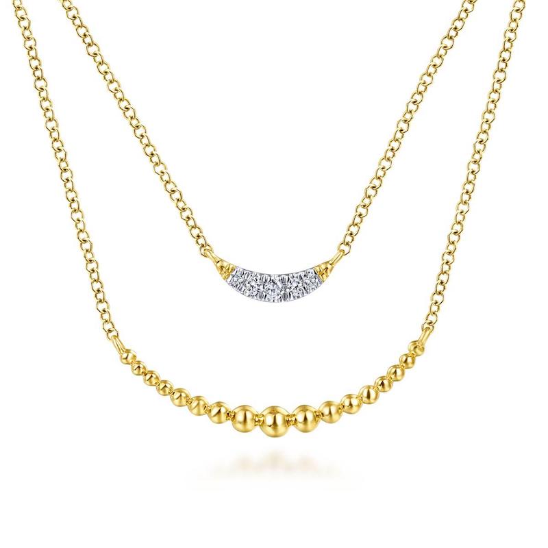 Gabriel & Co. 14k Yellow Gold Bujukan Diamond Necklace