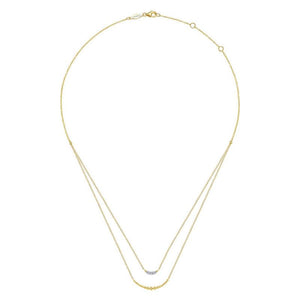 Gabriel & Co. 14k Yellow Gold Bujukan Diamond Necklace