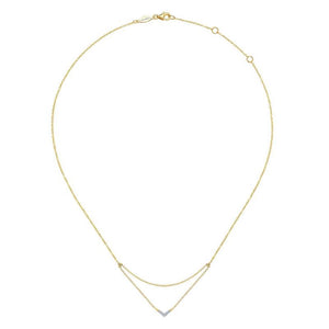 Gabriel & Co. 14k Yellow Gold Contemporary Diamond Necklace