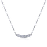 Gabriel & Co. 14k White Gold Lusso Diamond Bar Necklace