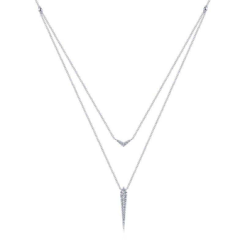 Gabriel & Co. 14k White Gold Kaslique Diamond Necklace