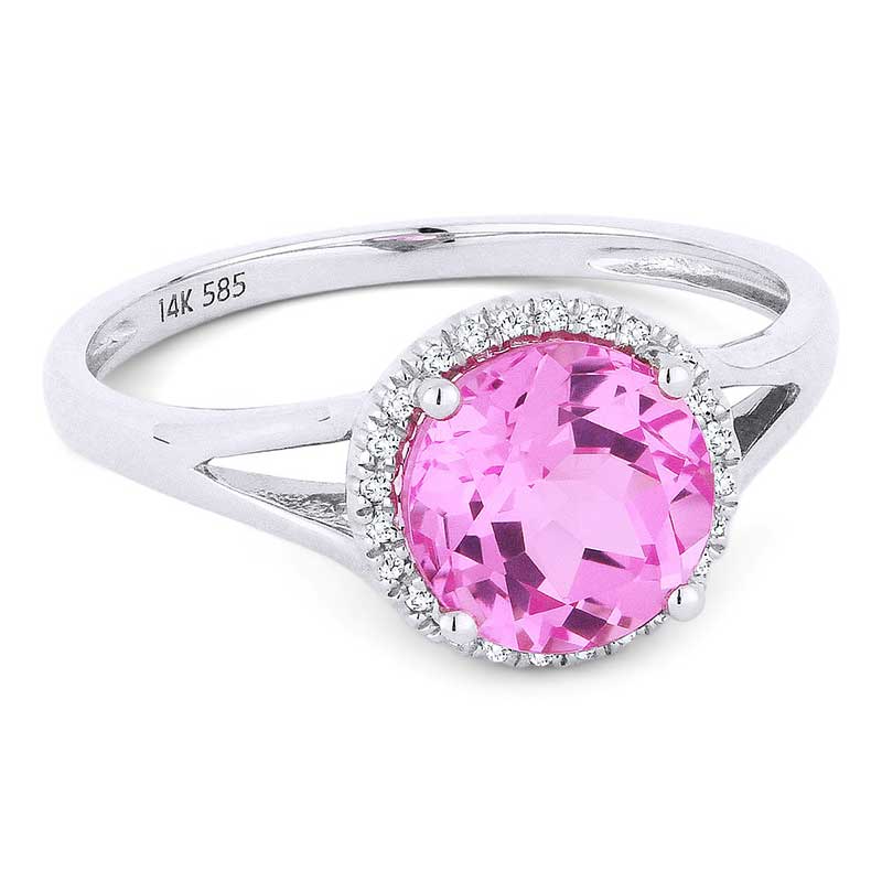 Madison L 14k White Gold Pink Sapphire Ring