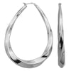 Charles Garnier Sterling Silver Electroform Earrings Twist Pear Shape approximate 66x46mm