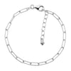 Charles Garnier Sterling Silver Bracelet made with Diamond Cut Paperclip Chain (3mm)