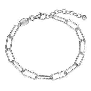 Charles Garnier Sterling Silver Bracelet made with Diamond Cut Paperclip Chain (5mm)