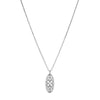 Charles Garnier Sterling Silver Necklace made with Oval Filigree and CZ Measures 17'' Long Plus 2'' Extender for Adjustable Length