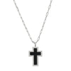 Charles Garnier Sterling Silver Necklace made with Paperclip Chain (2mm) and Cross Pendant (28x16mm)