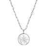 Charles Garnier Sterling Silver Necklace made with Paperclip Chain (2mm) and Starburst Pendant (23x18mm)