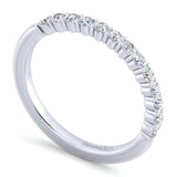 Gabriel & Co. 14k White Gold Contemporary Anniversary Wedding Band