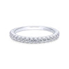 Gabriel & Co. 14k White Gold Contemporary Anniversary Wedding Band